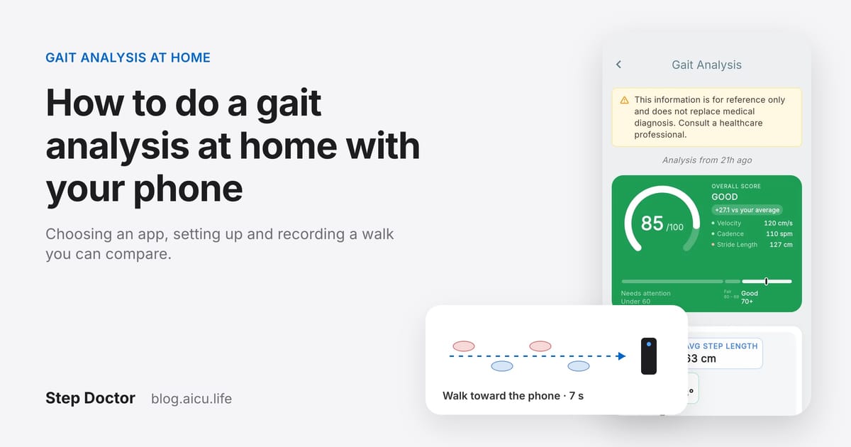 How to Do a Gait Analysis at Home: Choosing an App and Recording Your Walk