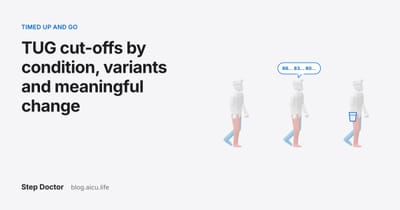 TUG Cut-offs by Condition, Test Variants and Meaningful Change